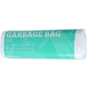 Avfallspåse 60L, Vita 25st